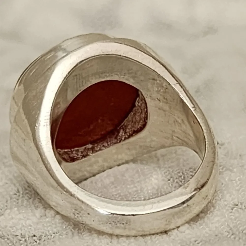 Men's Gemstone Ring! Size 7 1/2 Amber Hand Crafted Gemstone Ring